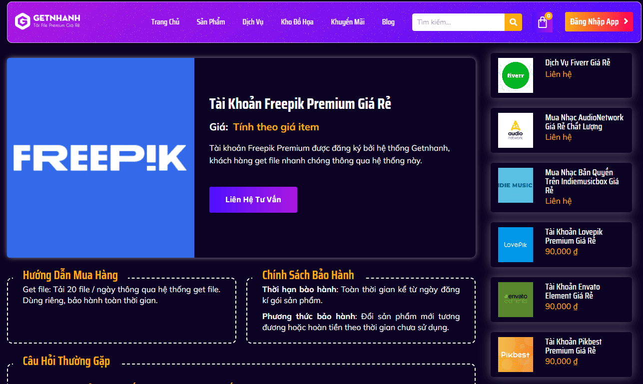 tài khoản freepik premium